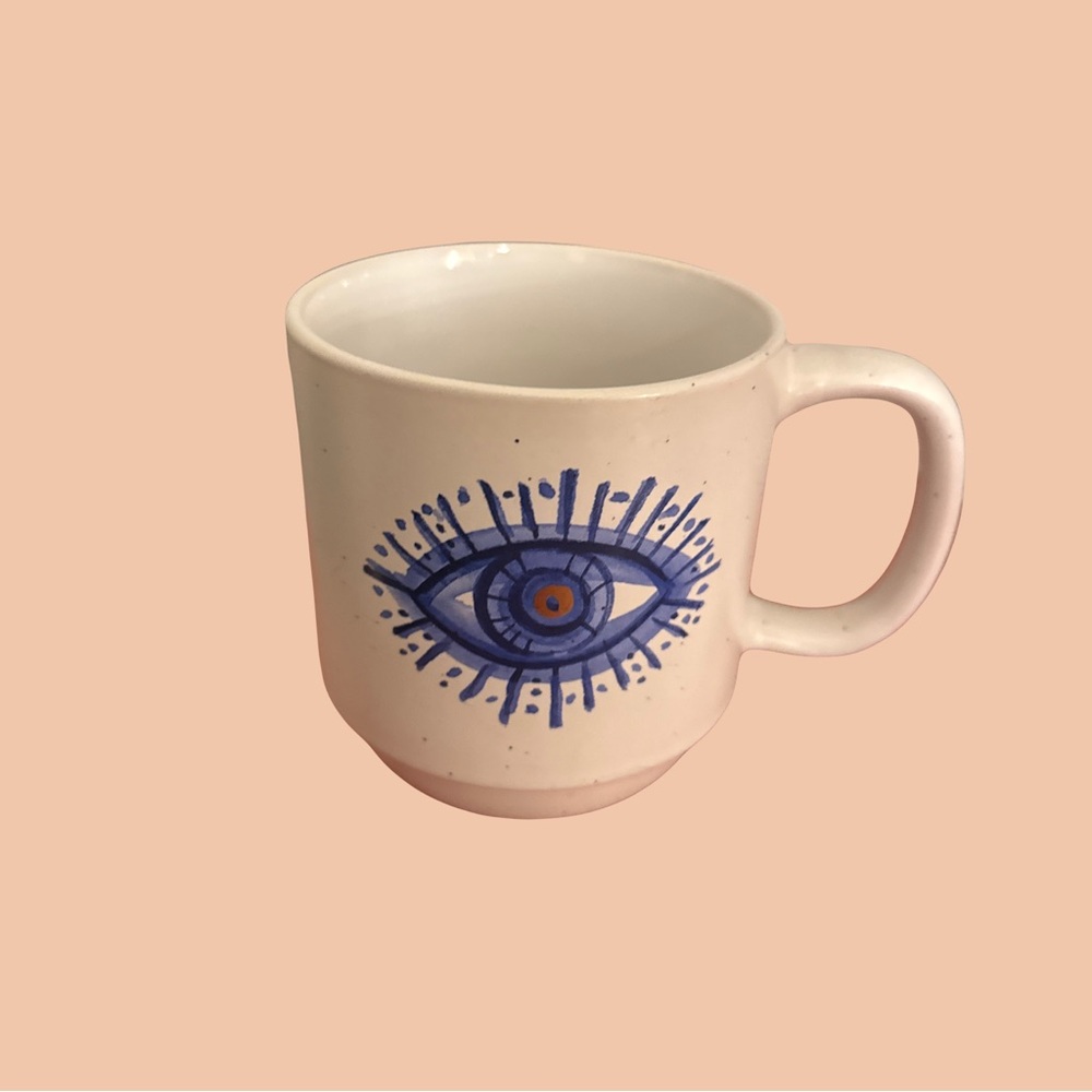 Ceramic Mug with Blue Eye Design